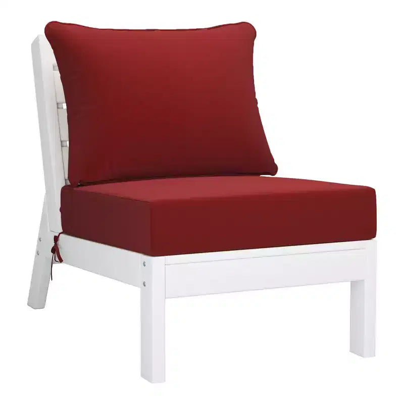 WestinTrends Avalon Salon de jardin modulaire 6 pièces, blanc/rouge