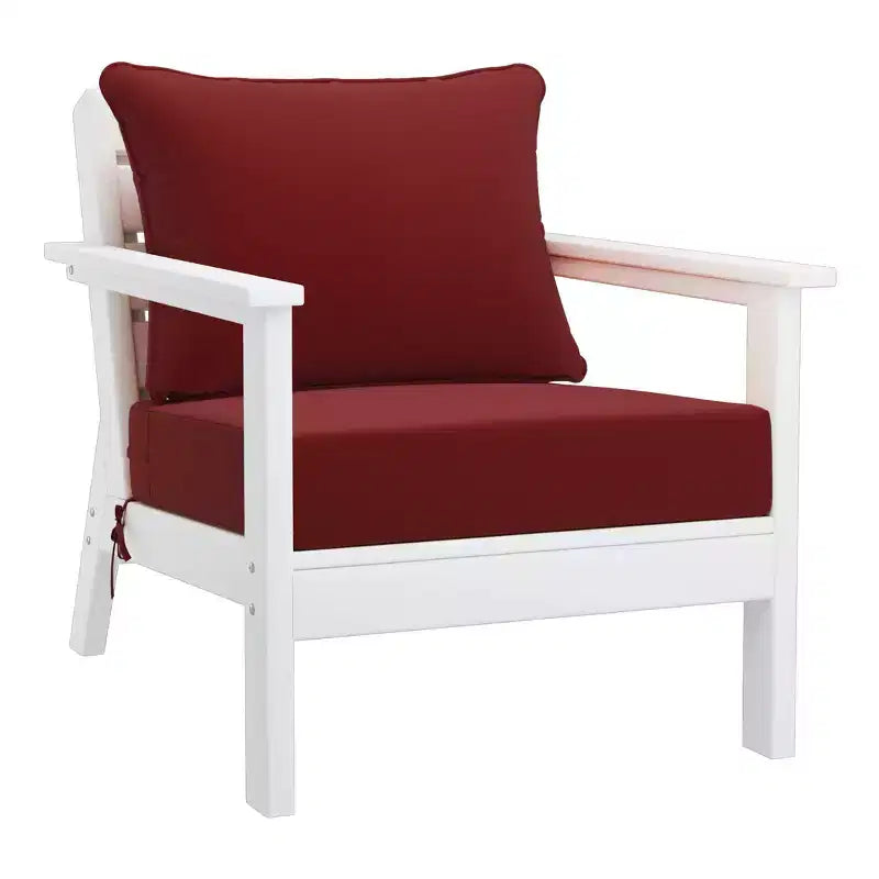 WestinTrends Avalon Salon de jardin modulaire 6 pièces, blanc/rouge