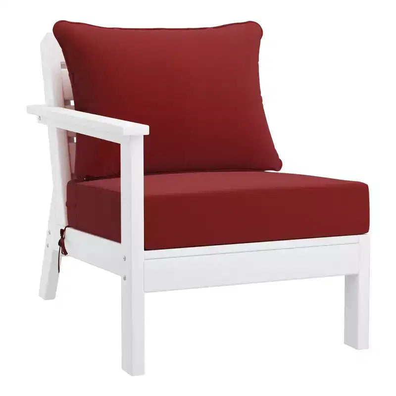 WestinTrends Avalon Salon de jardin modulaire 6 pièces, blanc/rouge