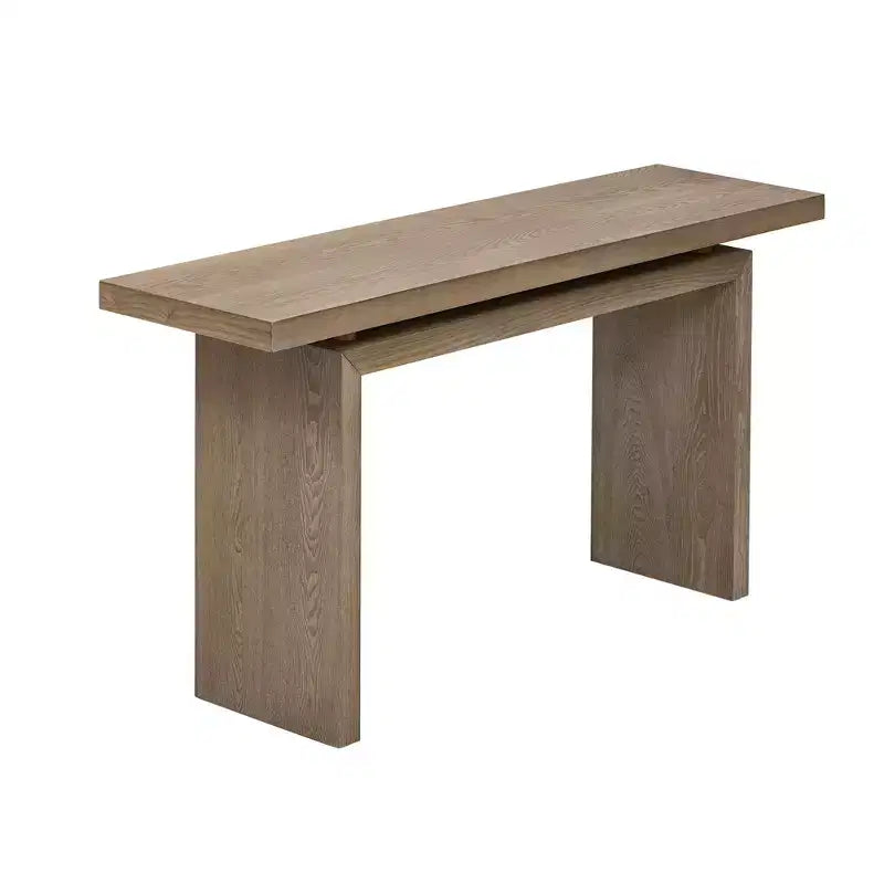 Console en placage de frêne, style moderne et simple, avec un plateau astucieux, convient pour l'entrée, le couloir, le salon, le foyer