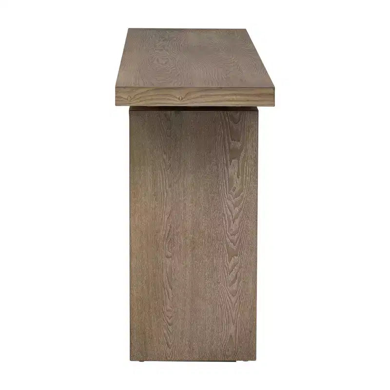 Console en placage de frêne, style moderne et simple, avec un plateau astucieux, convient pour l'entrée, le couloir, le salon, le foyer