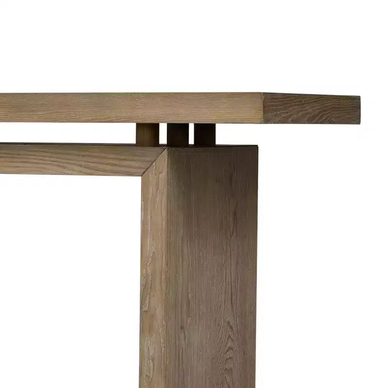 Console en placage de frêne, style moderne et simple, avec un plateau astucieux, convient pour l'entrée, le couloir, le salon, le foyer