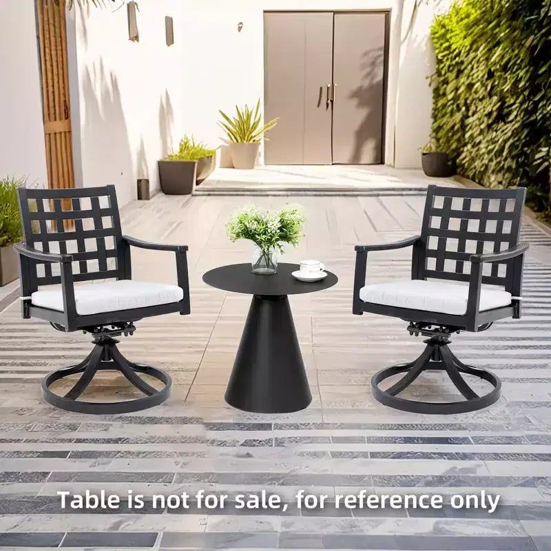 Christopher Knight Home Beau Outdoor Lattice Backrest Aluminum Swivel Rockers Chair with Removable Sunbrella Fabric Cushion(Set of 2)