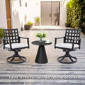 Christopher Knight Home Beau Outdoor Lattice Backrest Aluminum Swivel Rockers Chair with Removable Sunbrella Fabric Cushion(Set of 2)