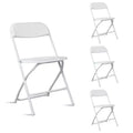 Karl Home|White Plastic Folding Chair (Set of 4)