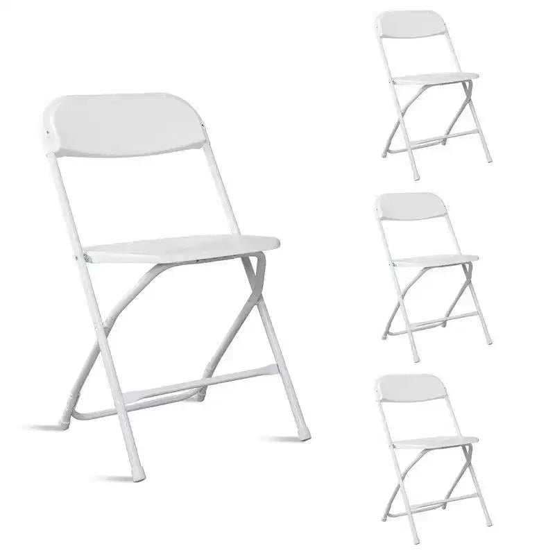 Karl Home|White Plastic Folding Chair (Set of 4)