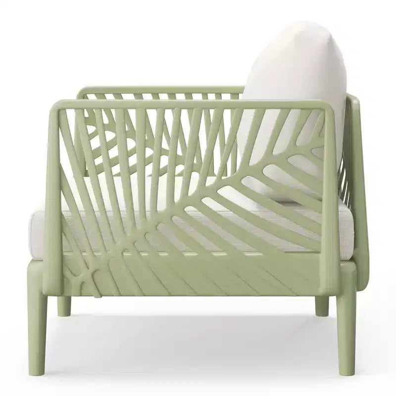Fauteuil de jardin moderne WestinTrends Playa en résine de polypropylène, vert