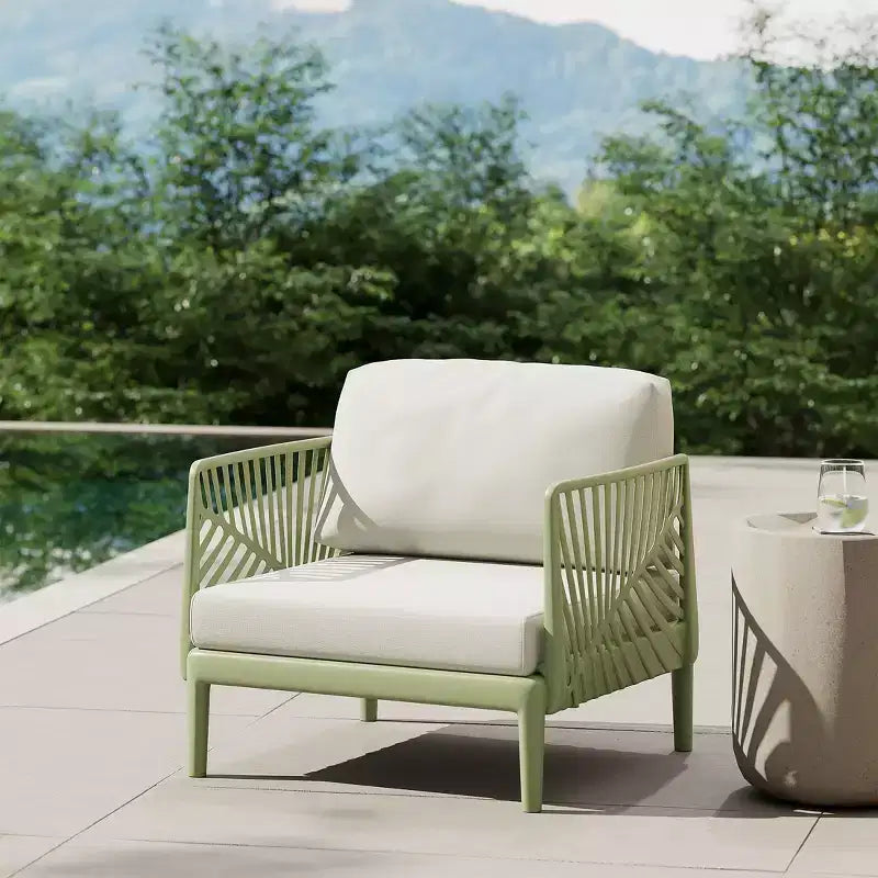 Fauteuil de jardin moderne WestinTrends Playa en résine de polypropylène, vert