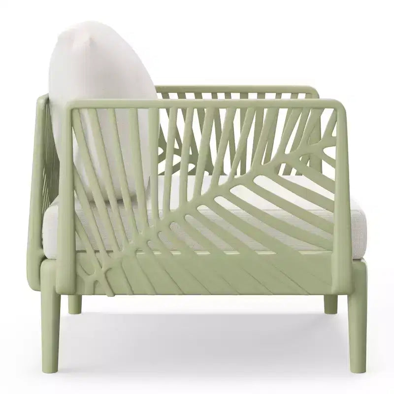 Fauteuil de jardin moderne WestinTrends Playa en résine de polypropylène, vert