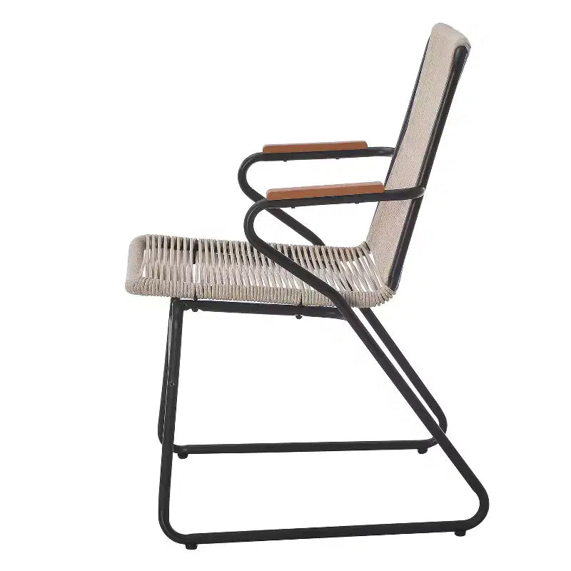 Christopher Knight Home Brook - Fauteuils de jardin modernes en fer et corde tressée (lot de 2)
