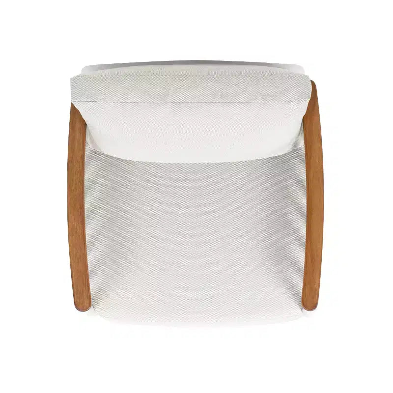 Fauteuil d'appoint de patio Calarono 29 de Jennifer Taylor Home en teck et aluminium, chenille couleur sable