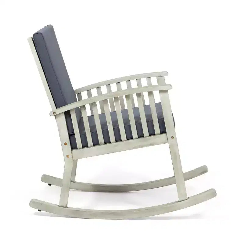 Christopher Knight Home Casa Fauteuil à Bascule d'Extérieur en Bois d'Acacia avec Coussin