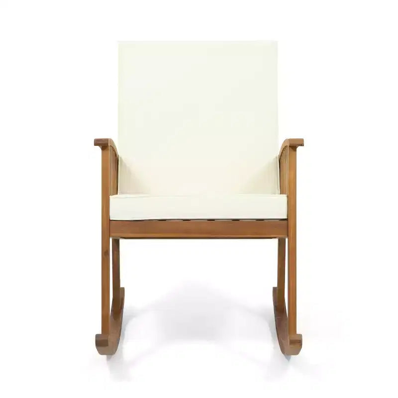 Christopher Knight Home Casa Fauteuil à Bascule d'Extérieur en Bois d'Acacia avec Coussin
