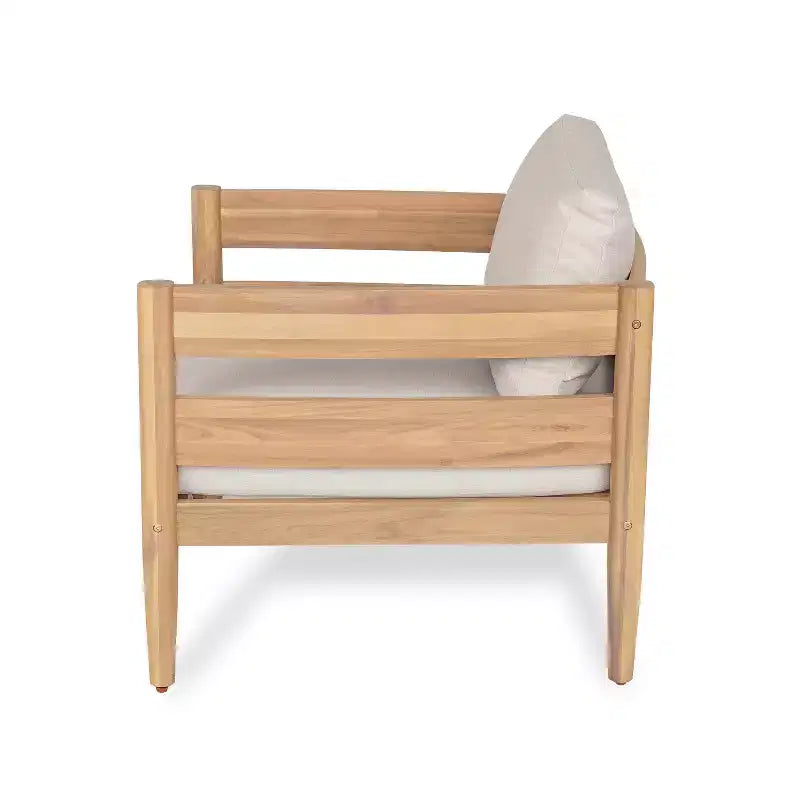 Christopher Knight Home Fritz Fauteuil club d'extérieur rustique rembourré avec panneaux à lattes