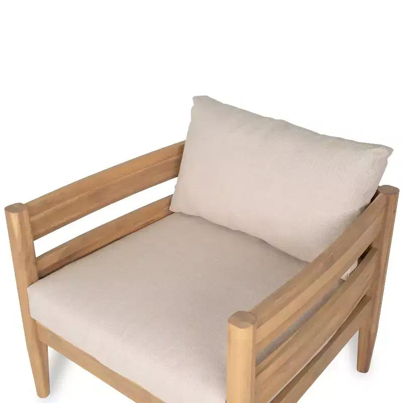 Christopher Knight Home Fritz Fauteuil club d'extérieur rustique rembourré avec panneaux à lattes