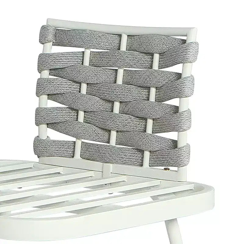 Christopher Knight Home Barbara – Chaises club modernes d'extérieur en métal et corde avec coussins (Lot de 2)
