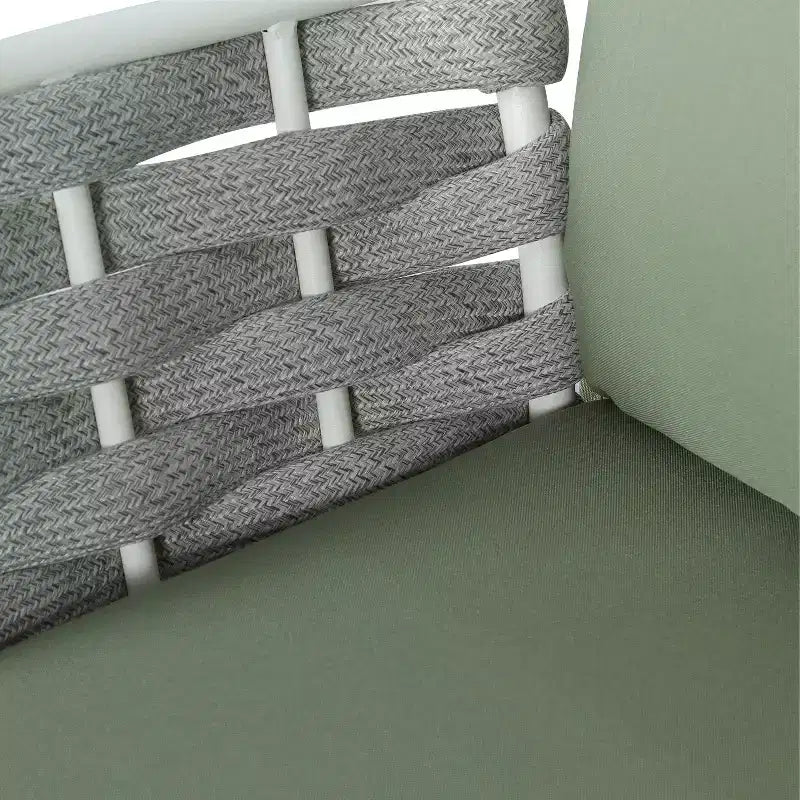 Christopher Knight Home Barbara – Chaises club modernes d'extérieur en métal et corde avec coussins (Lot de 2)