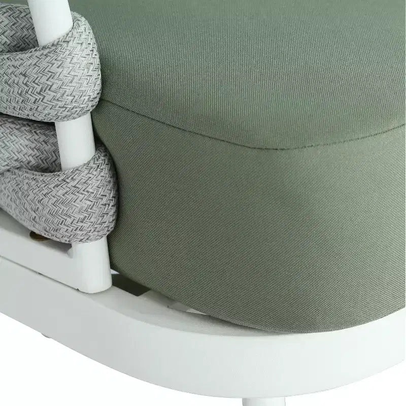 Christopher Knight Home Barbara – Chaises club modernes d'extérieur en métal et corde avec coussins (Lot de 2)