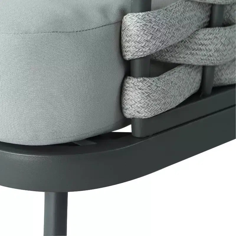 Christopher Knight Home Barbara – Chaises club modernes d'extérieur en métal et corde avec coussins (Lot de 2)