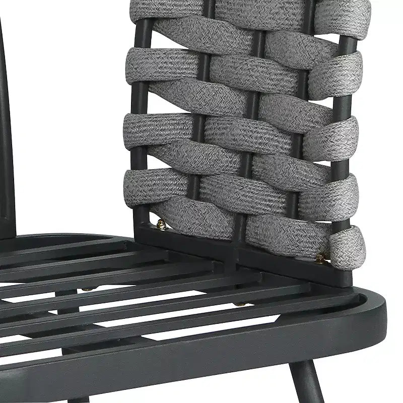 Christopher Knight Home Barbara – Chaises club modernes d'extérieur en métal et corde avec coussins (Lot de 2)