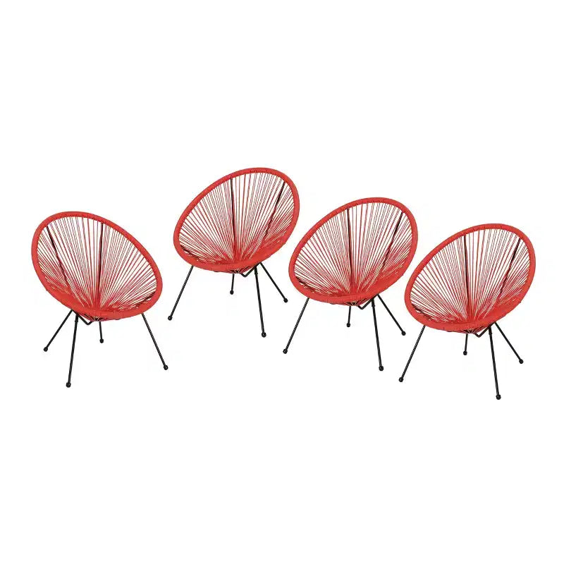 Christopher Knight Home Anson Chaises tressées d'extérieur (lot de 4)