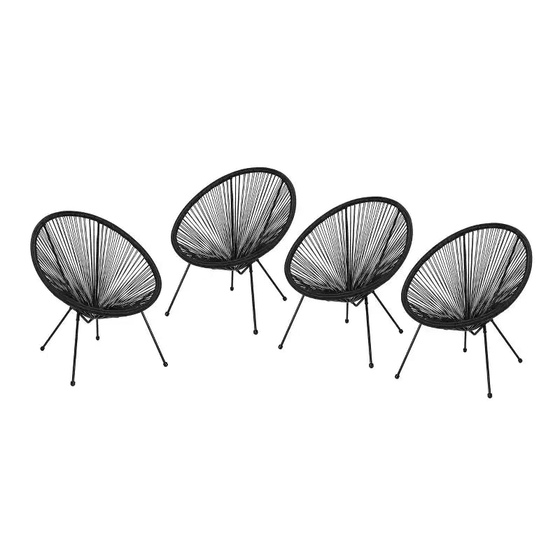 Christopher Knight Home Anson Chaises tressées d'extérieur (lot de 4)
