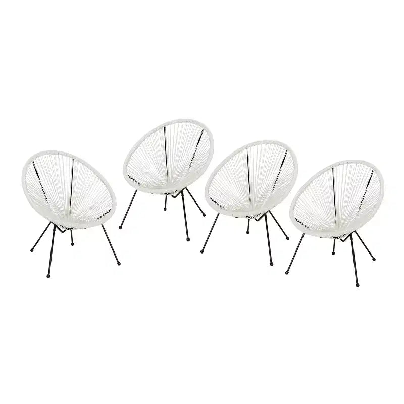 Christopher Knight Home Anson Chaises tressées d'extérieur (lot de 4)