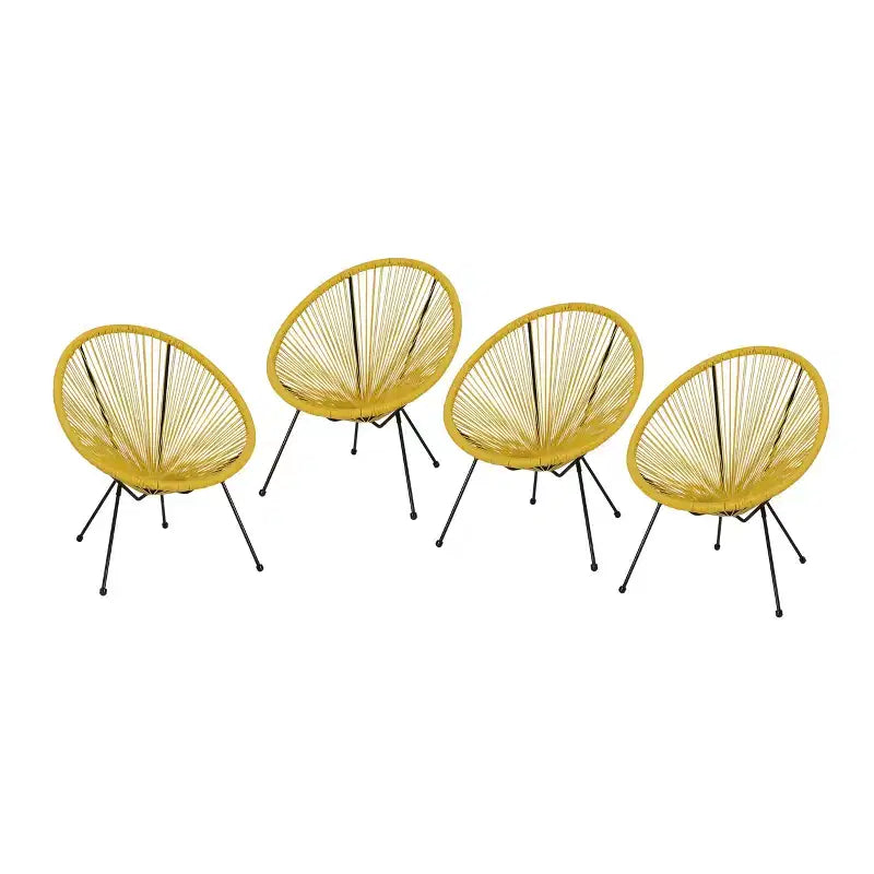 Christopher Knight Home Anson Chaises tressées d'extérieur (lot de 4)