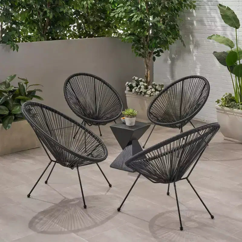 Christopher Knight Home Anson Outdoor Hammock Weave Chairs (Set of 4)