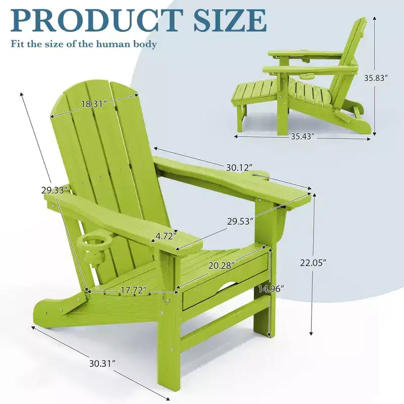 Fauteuil de patio Hyleory 3 positions avec ottoman rétractable et porte-gobelet/téléphone
