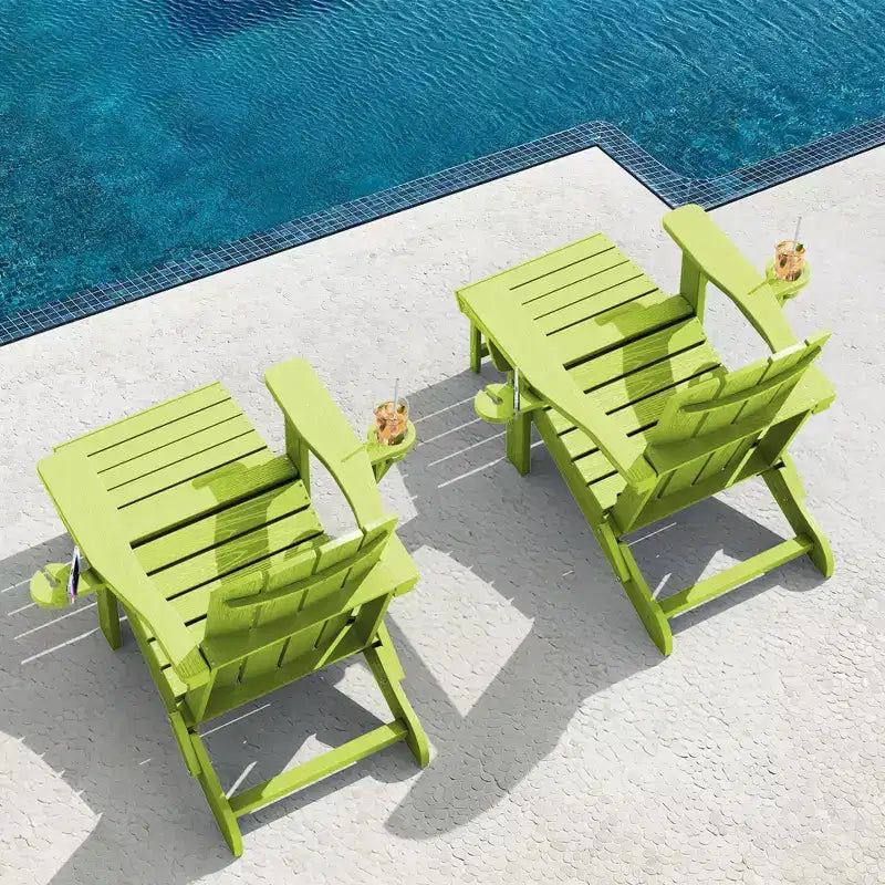 Fauteuil de patio Hyleory 3 positions avec ottoman rétractable et porte-gobelet/téléphone