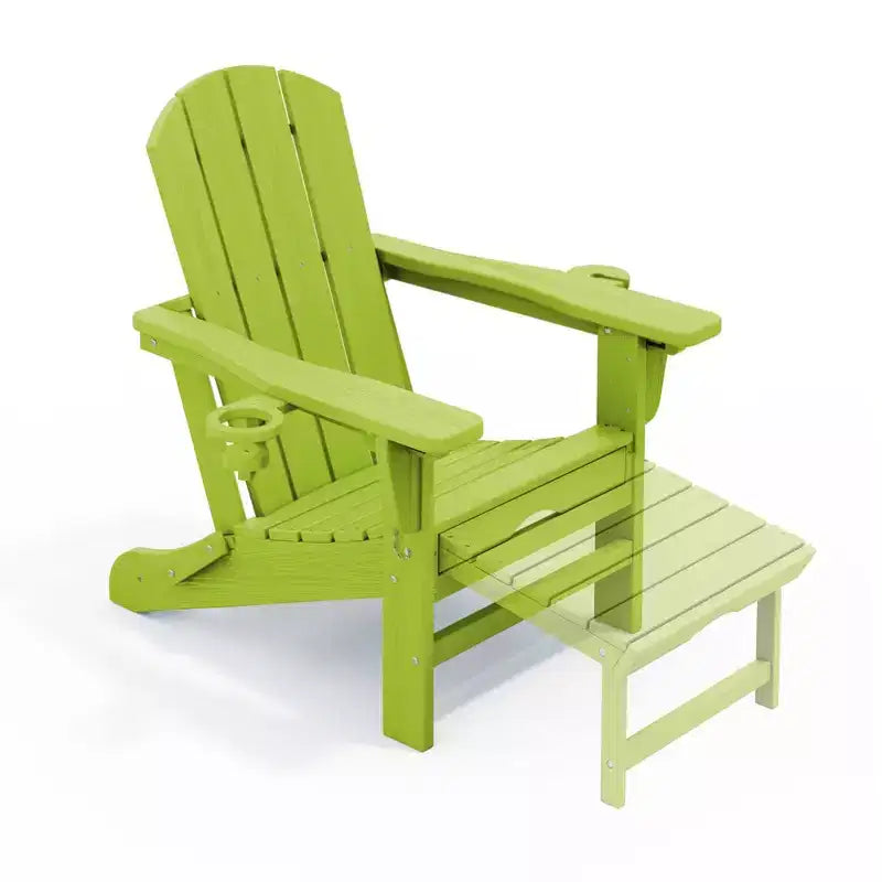 Fauteuil de patio Hyleory 3 positions avec ottoman rétractable et porte-gobelet/téléphone