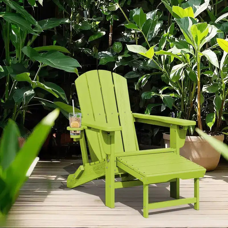 Fauteuil de patio Hyleory 3 positions avec ottoman rétractable et porte-gobelet/téléphone