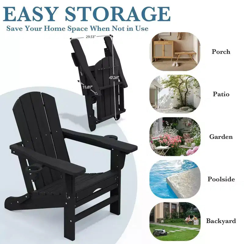 Fauteuil de patio Hyleory 3 positions avec ottoman rétractable et porte-gobelet/téléphone