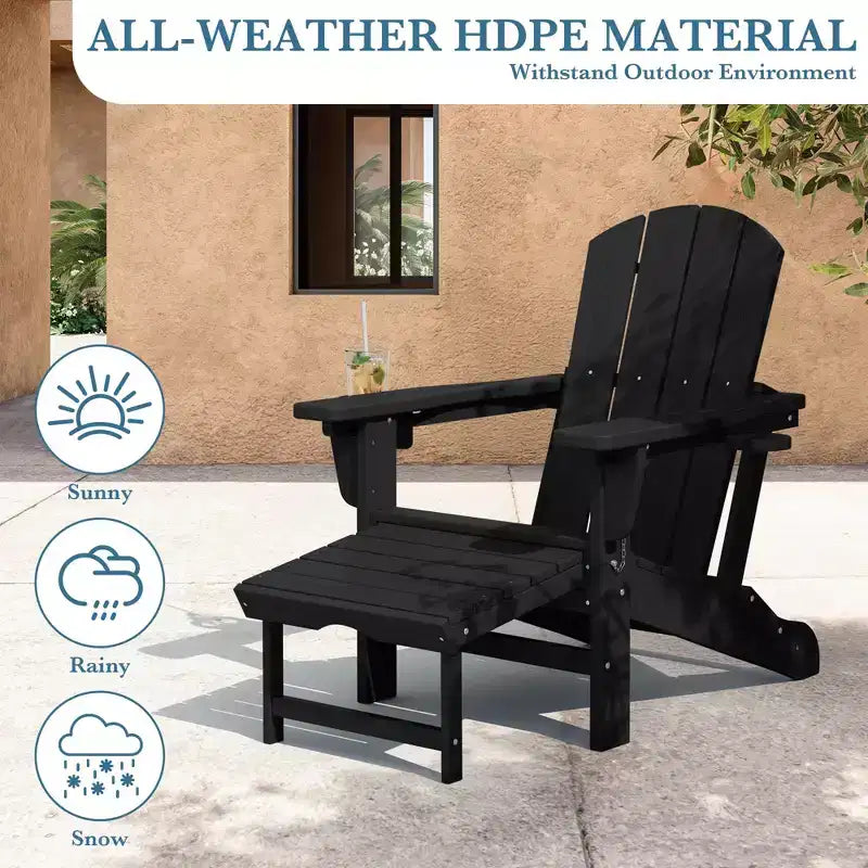Fauteuil de patio Hyleory 3 positions avec ottoman rétractable et porte-gobelet/téléphone