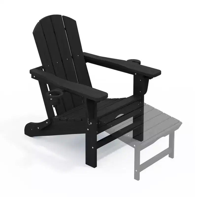 Fauteuil de patio Hyleory 3 positions avec ottoman rétractable et porte-gobelet/téléphone