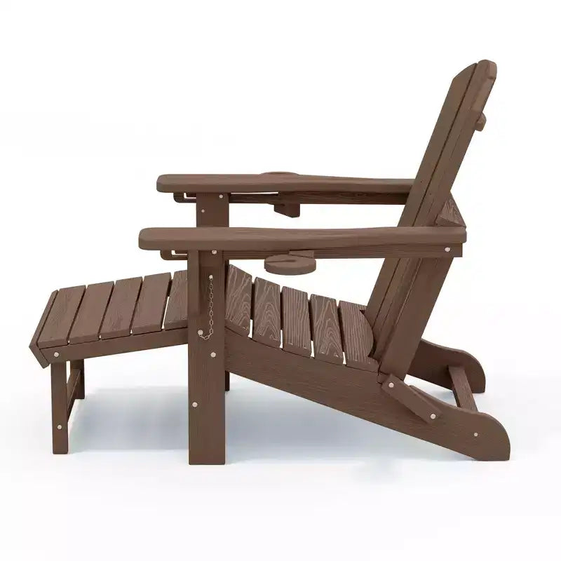 Fauteuil de patio Hyleory 3 positions avec ottoman rétractable et porte-gobelet/téléphone