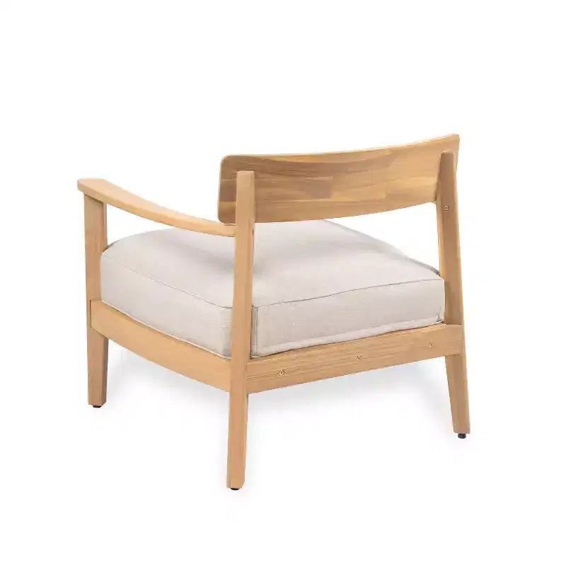 Christopher Knight Home Mallorca Fauteuil de jardin en bois d'acacia avec coussin