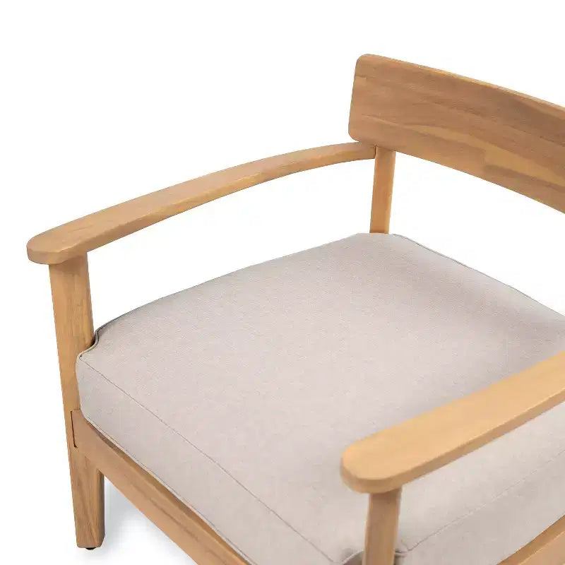Christopher Knight Home Mallorca Fauteuil de jardin en bois d'acacia avec coussin