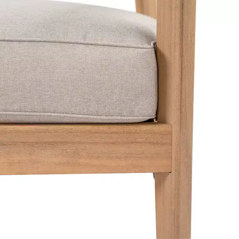 Christopher Knight Home Mallorca Fauteuil de jardin en bois d'acacia avec coussin