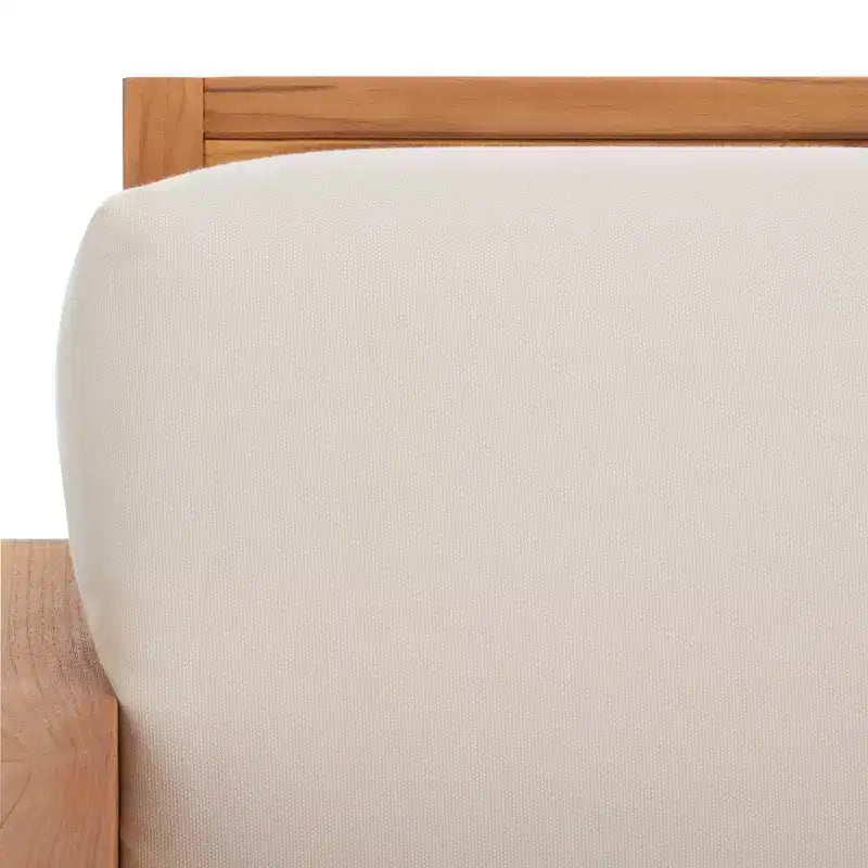 Fauteuil de club Curacao intérieur/extérieur - CPT1009 - Teck brésilien naturel/beige - Safavieh Couture