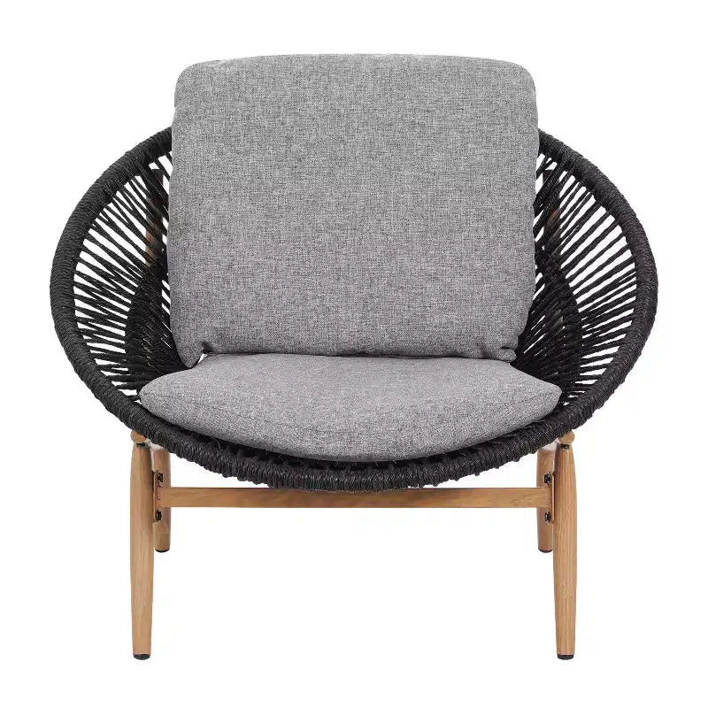 Christopher Knight Home Cecil Chaise longue d'extérieur style papasan bohème en osier avec coussins