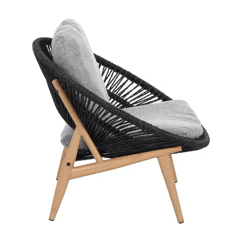 Christopher Knight Home Cecil Chaise longue d'extérieur style papasan bohème en osier avec coussins