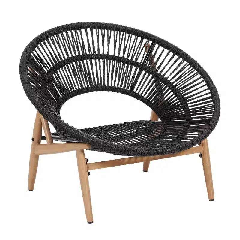 Christopher Knight Home Cecil Chaise longue d'extérieur style papasan bohème en osier avec coussins