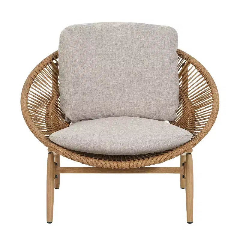 Christopher Knight Home Cecil Chaise longue d'extérieur style papasan bohème en osier avec coussins