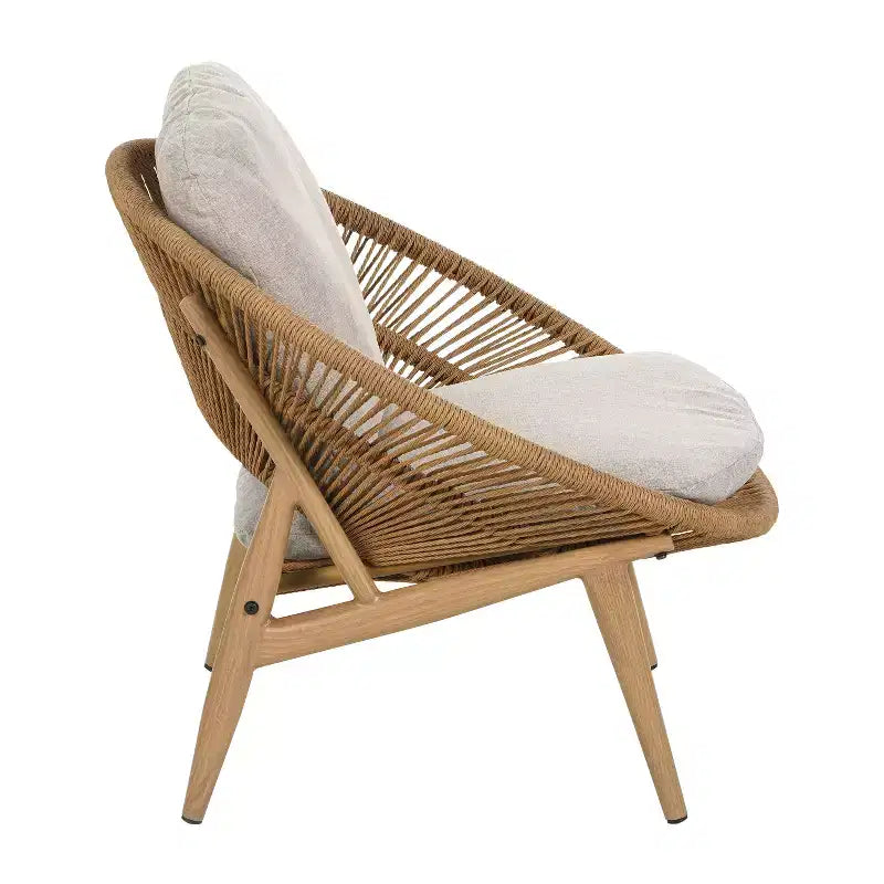 Christopher Knight Home Cecil Chaise longue d'extérieur style papasan bohème en osier avec coussins