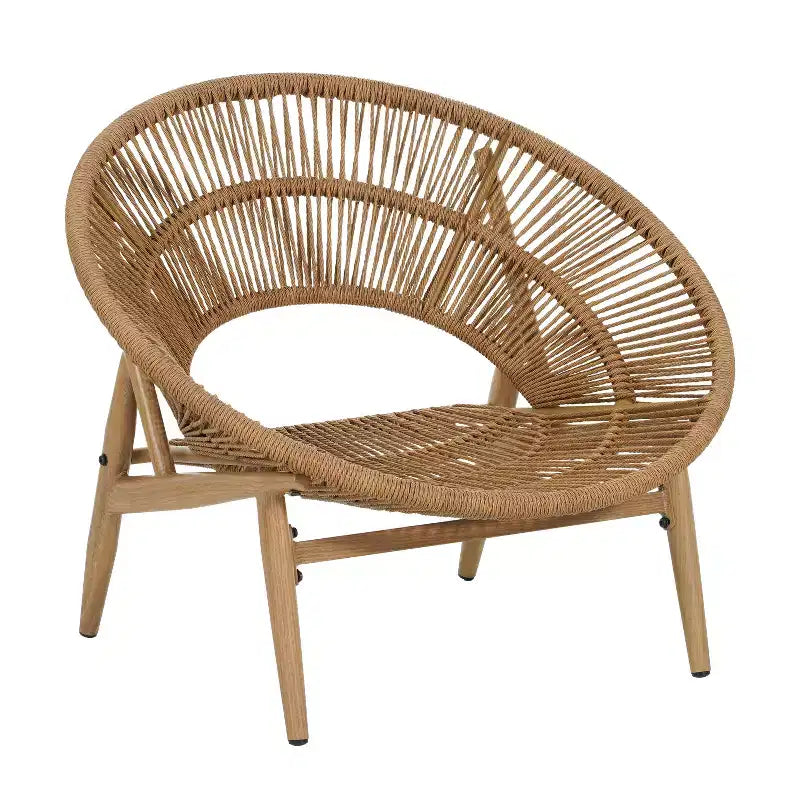 Christopher Knight Home Cecil Chaise longue d'extérieur style papasan bohème en osier avec coussins