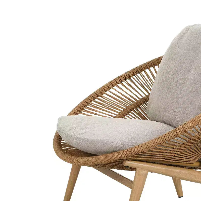 Christopher Knight Home Cecil Chaise longue d'extérieur style papasan bohème en osier avec coussins