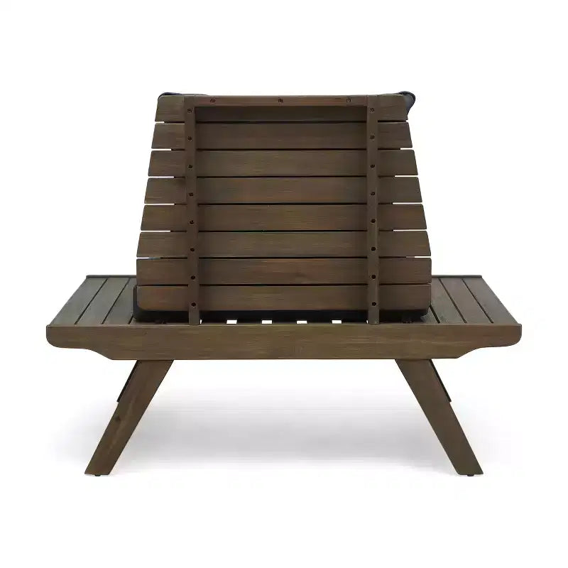 Okak Boho Fauteuil de club sans accoudoirs rembourré, chaises de piscine en forme de A pour jardin, véranda et arrière-cour, mobilier de patio rustique