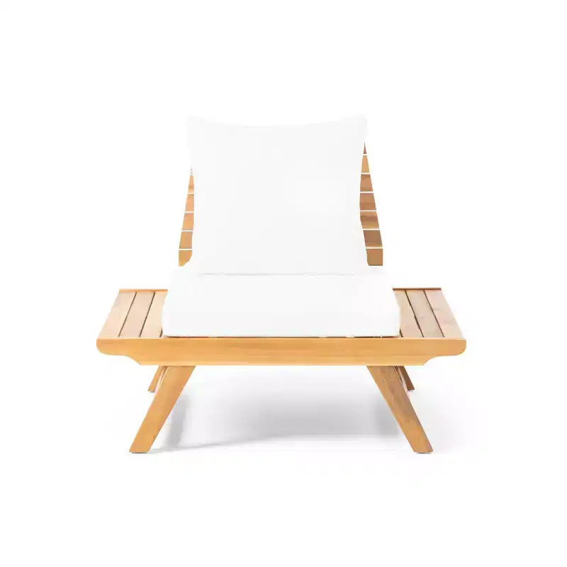 Okak Boho Fauteuil de club sans accoudoirs rembourré, chaises de piscine en forme de A pour jardin, véranda et arrière-cour, mobilier de patio rustique